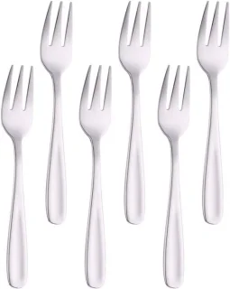 Set van 6 RVS dessertforks 18/10