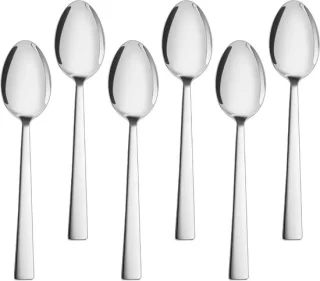 Set van 6 RVS eetlepels 19,5 cm