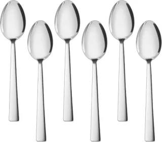 Set van 6 RVS eetlepels van 19,5 cm