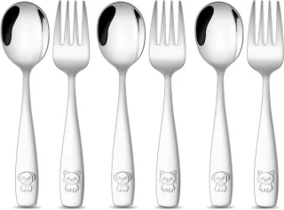 Set van 6 RVS kindercutlery