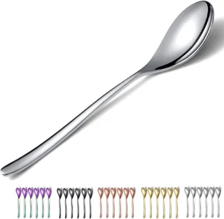 Set van 6 RVS soeplepels 21,5 cm