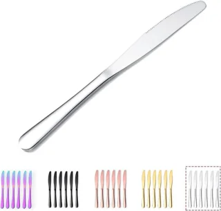 Set van 6 RVS Tafelmessen 22,9 cm