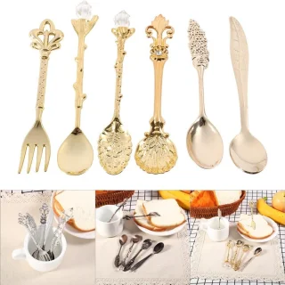 Set van 6 vintage lepels