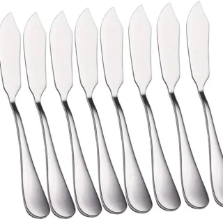 Set van 8 roestvrijstalen botermessen, 20 cm