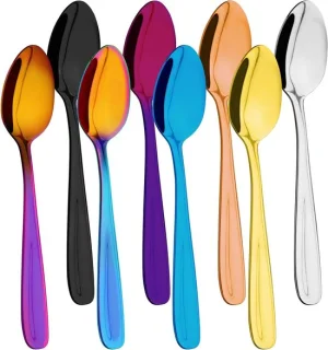 Set van 8 rvs dessertlepels