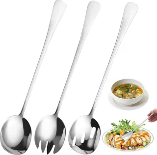ShopVlot salade bestekset 3-delig RVS hoogglans
