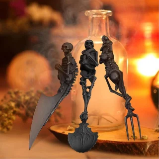 Skelet Bestekset Metalen Servies