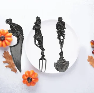 Skelet Bestekset Metalen Servies