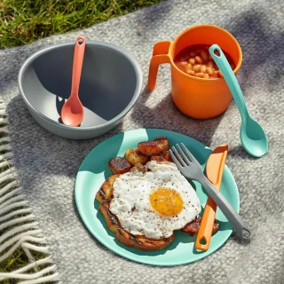 Smidge Serviesset Natural Collection 7-delig Oranje/blauw