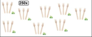 Snackvork Hout 14cm 250 stuks