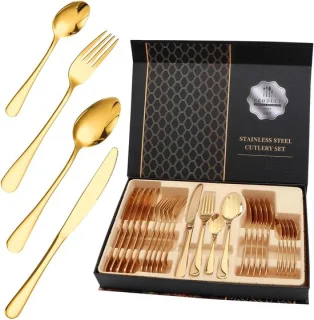 SnelShoppen 24-delige bestekset goud