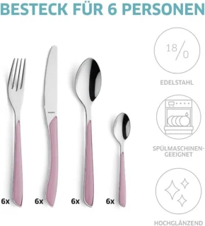 SnelShoppen 24-delige bestekset voor 6 personen