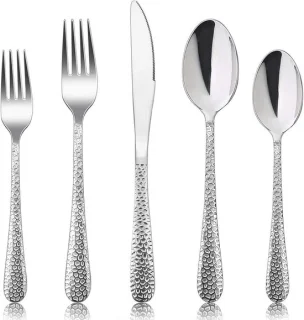 SnelShoppen 30-delige bestekset voor 6 personen, RVS bestek met mes, vork en lepel