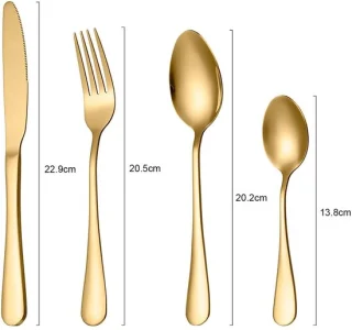 SnelShoppen ABCORPHIC bestekset 24-delig goud