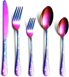 SnelShoppen RVS bestekset voor 4 personen, 20-delig (Rainbow)
