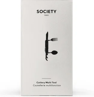 Society Paris Multi Tool Bestek Zwart Roestvrij Staal