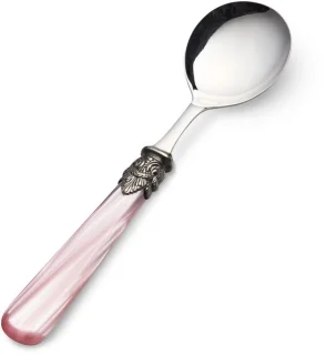 Soep lepel, roze (parelmoer)