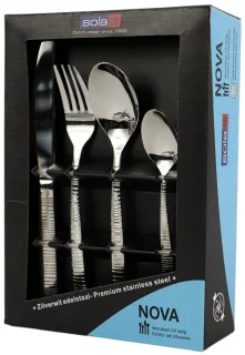 Sola Bestek Set Nova 24-delig 6-persoons RVS Zilver