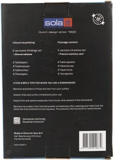 Sola Bestek Set Nova 24-delig 6-persoons RVS Zilver