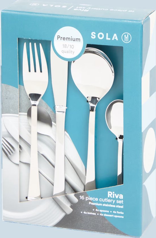 Sola Bestekset 16-delig RVS review