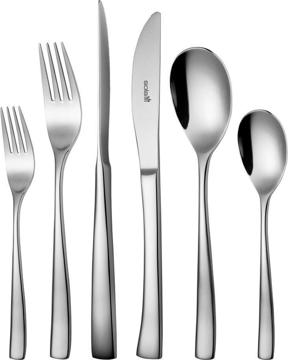 Sola Bestekset Lotus 100-delig 12-persoons RVS Zilver