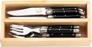 Solidchoice mini-bestekset 12-delig zwart kunststof