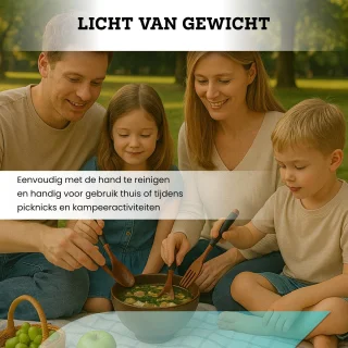Somstyle Houten Bestek Set 6-delig Bruin