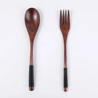 Somstyle Houten Bestek Set 6-delig Bruin
