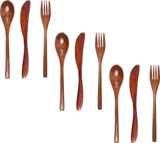 Somstyle Houten Bestekset 9-Delig Bruin