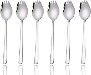 Spork set van 6 stuks, rvs