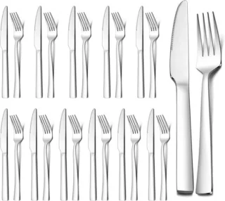 Steakbestek set van RVS voor 12 personen