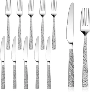 Steakbestekset 12-delig voor 6 personen - messen en vorken