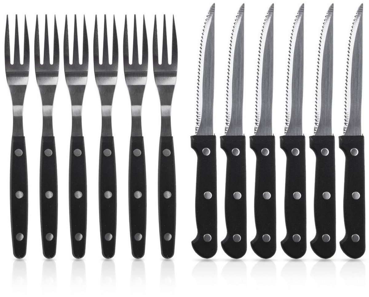 De Steakmessen set 12-delig Edelstaal in één oogopslag