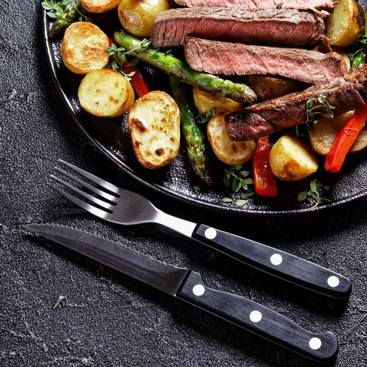 Wat vinden we goed aan de Steakmessen set 12-delig Edelstaal