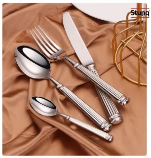 Stunq 16-delige bestekset rvs vintage