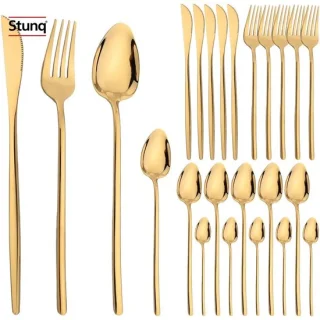 Stunq® 24-delige gouden bestekset