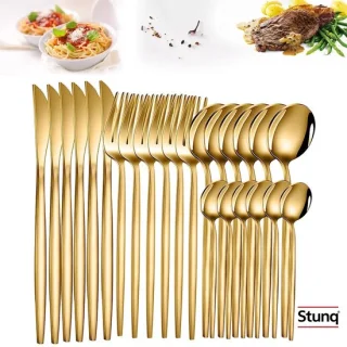 Stunq® 24-delige goudkleurige bestekset