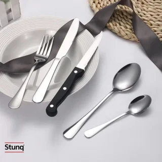 Stunq bestekset 24-delig roestvrij staal, zilver