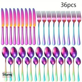 Stunq bestekset Rainbow 36-delig
