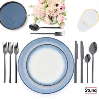 Stunq® Bestekset zwart RVS 24-delig