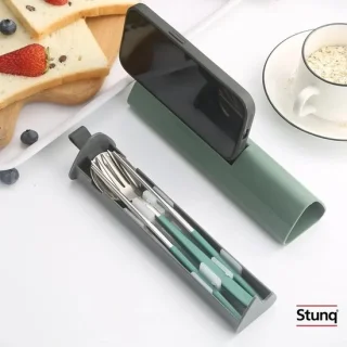 Stunq® Draagbare bestekset met koffer