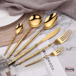 Stunq® goud bestekset 6-delig RVS 304