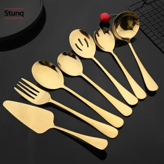 Stunq® gouden western servies 6-delig RVS