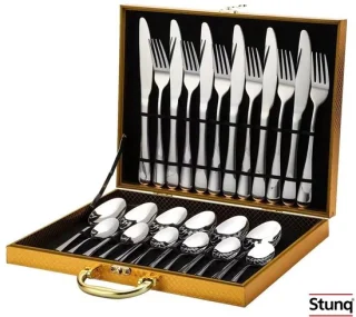 Stunq RVS steakbestekset 24-delig zilver