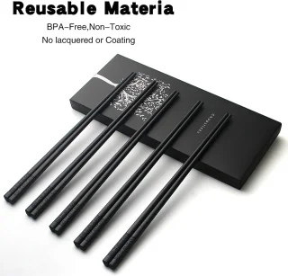 Sushistokjesset zwart - 5 sets