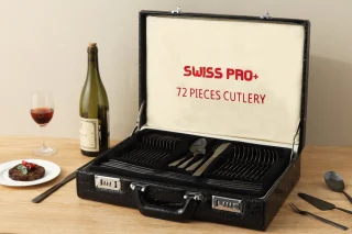 Swiss Pro+ Bestekset 72-delig (12-persoons) in koffer