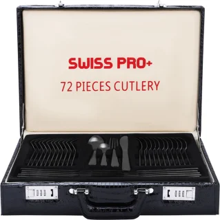 Swiss Pro+ Bestekset 72-delig (12-persoons) in koffer