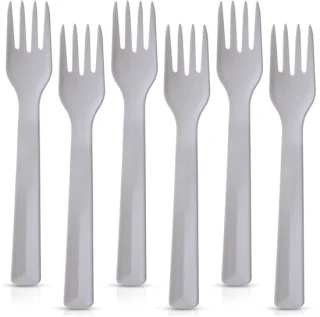 Tafelvorken 18 cm grijs - 6 stuks