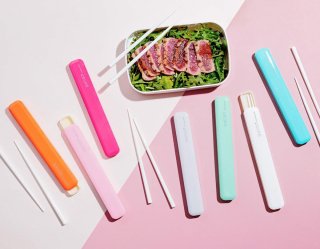 Takenaka Chopsticks & Case Tangerine Orange eetstokjes set