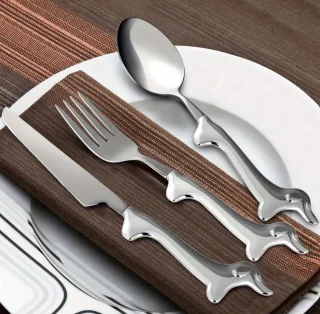Teckel 3-delig bestekset zilver